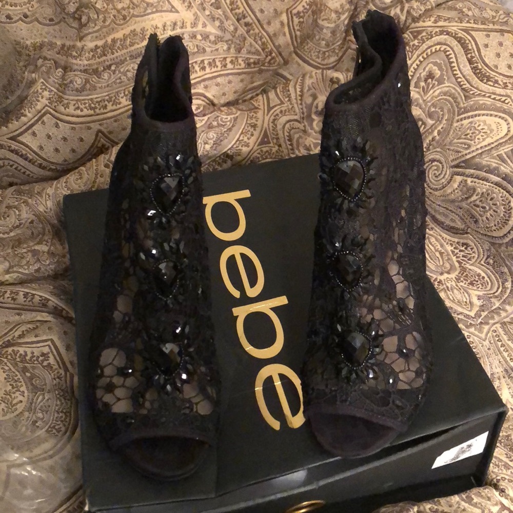 Bebe jeweled heels